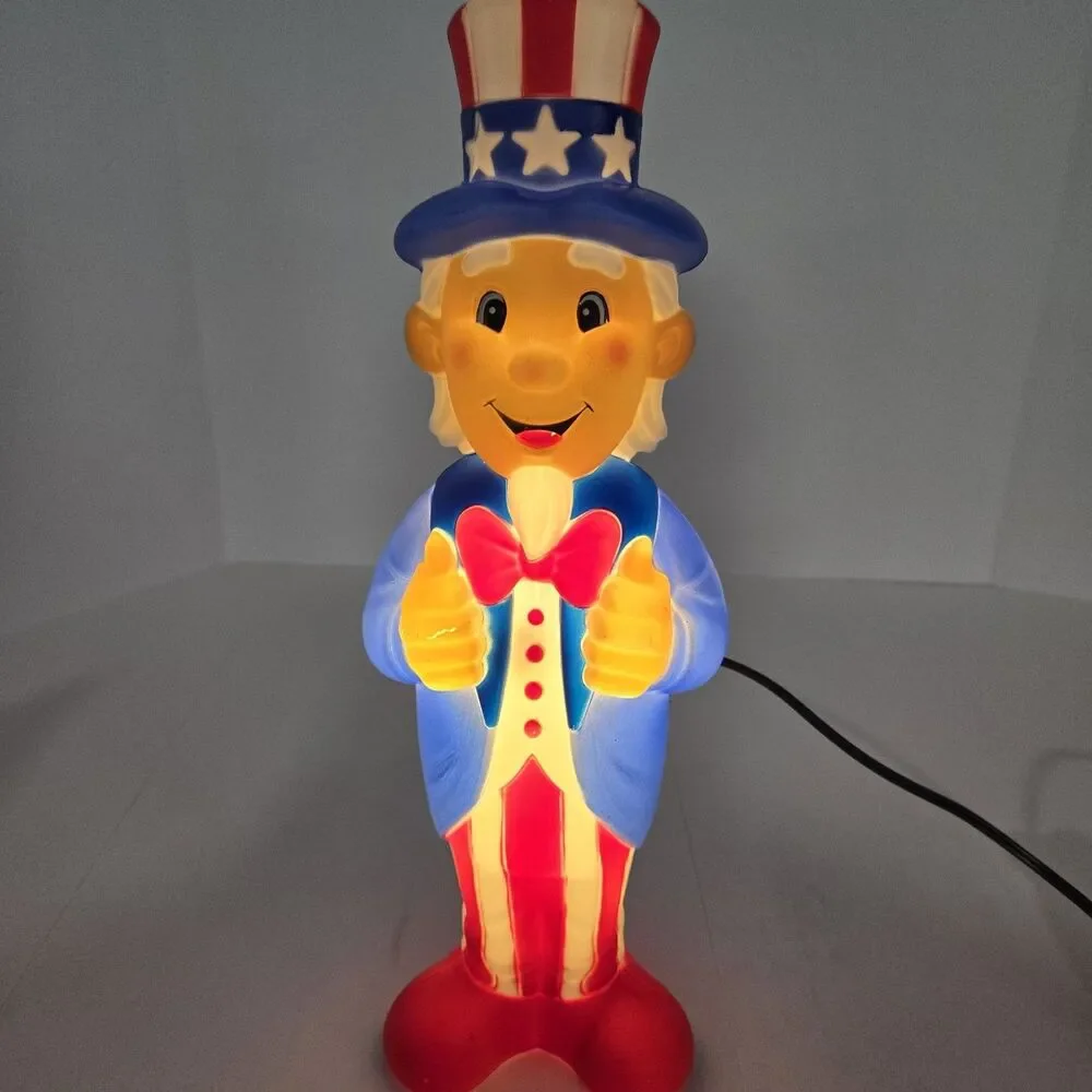 Gemmy Uncle Sam Lighted Blow Mold Figure - 14
